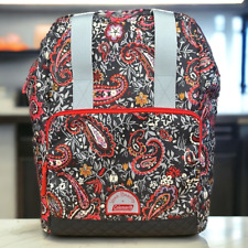 Mochila Vera Bradley Coleman 18 litros refrigerador Eden Paisley vermelho cinza floral 17" comprar usado  Enviando para Brazil