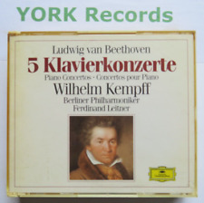 BEETHOVEN - The 5 Piano Concertos KEMPFF / LEITNER Berlin PO - Ex 3 CD Set DG, used for sale  Shipping to South Africa