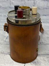 Travel Three Piece Drinks Flask in Leather Case (PG140L) for sale  Shipping to South Africa