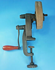 Vintage Hand Crank Grinding Wheel W/ Clamp & Antique Grindstone, used for sale  Bay City