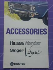 Rootes accessories leaflet for sale  CROWBOROUGH