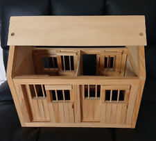 Unfinished Wooden Toy Horse 2 stall Stable 4 sliding barn doors Unbranded , used for sale  Shipping to South Africa
