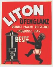 Póster original vintage HORNO LITON ESMALTE c.1930 segunda mano  Embacar hacia Argentina