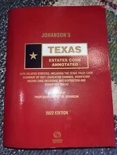 Johanson 2022 anotado código de estados de Texas segunda mano  Embacar hacia Argentina