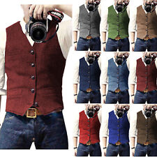 Mens tweed vest for sale  USA