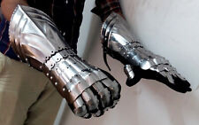 MEDIEVAL WARRIOR METAL GOTHIC KNIGHT STYLE GAUNTLETS FUNCTIONAL ARMOR GLOVES for sale  Shipping to South Africa