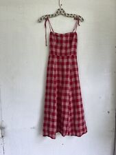 Vestido de verão Reformation vermelho e rosa gingham, usado comprar usado  Enviando para Brazil