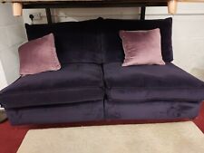 Purple velvet armless for sale  CONGLETON