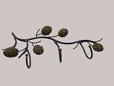 18” Metal Pine Cone Hanging Rack Coats Hats for sale  Shipping to South Africa