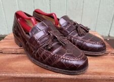 Sapato social Bally Italy 100% genuíno jacaré cesano borla mocassim slip on 6,5M comprar usado  Enviando para Brazil