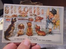 Antique chien postcard d'occasion  Expédié en Belgium