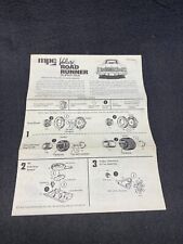 MPC Plymouth Volare Road Runner Super Pak 1-0779 Original Instructions 1977 for sale  Shipping to South Africa