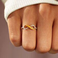 Anillo Abierto de Estrás Infinito de Pluma Dorada para Mujer Niña Boda Joyería Regalo segunda mano  Embacar hacia Argentina