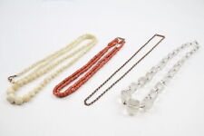 Used, Antique Rolled Gold Necklaces Edwardian M O P Coral x 4 for sale  Shipping to South Africa