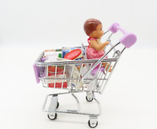 Mini alimentos para bebês carrinho de compras de metal miniatura para casa de bonecas e Barbie comprar usado  Enviando para Brazil