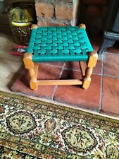 Footstool green woven for sale  Shipping to Ireland