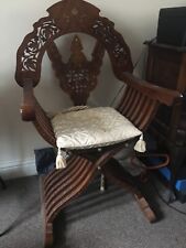 Carved indian chair for sale  COLCHESTER