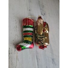 Conjunto de enfeite de vidro soprado rústico de Papai Noel comprar usado  Enviando para Brazil