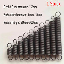 1x Zugfeder Draht Durchmesser 1.2mm 65Mn Stahl Mit Hakenfeder Länge 20mm - 300mm comprar usado  Enviando para Brazil