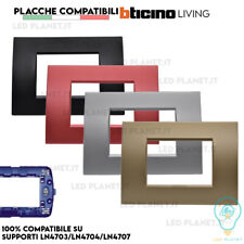 Placche Bticino LIVING LIGHT Placchette Compatibili Placca 3 4 7 moduli + colori usato  Giugliano In Campania
