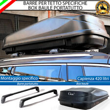 BARRE PORTAPACCHI IN ACCIAIO + BOX BAULE 420LT PER MERCEDES CLASSE A W169 usato  Torino