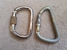 steel screw gate carabiners x 2 for sale  Shipping to South Africa