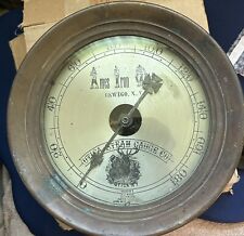 Used, Steam Gauge Steampunk Large Utica Ames Iron Works 1800’s Elk Illustration Brass for sale  Shipping to South Africa