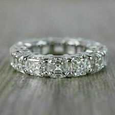 2.50Ct Asscher Cut VVS1/D Diamond Engagement Band Ring In 14K White Gold Finish, used for sale  Orlando