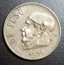 1972 México 1 un peso XF moneda km 460 Morelos mejor grado, usado segunda mano  Embacar hacia Mexico