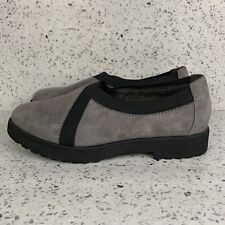 Usado, Mocasín para mujer Clarks Bellevue cedro sin cordones gamuza artesanal cómodo gris nuevo segunda mano  Embacar hacia Argentina