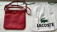 LACOSTE Red Crossbody Bag PVC Purse Travel Handbag with Dust bag 10x10” for sale  Shipping to South Africa