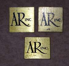 3 Acoustic Research Name Tags or Plates, Brass for sale  Shipping to South Africa