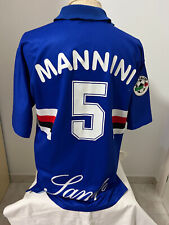 Maglia Sampdoria 1997 1998 Nr 5 Mannini match worn shirt Sampdoria Camisa vintag usato  Italia