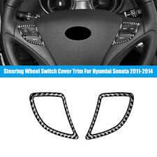 Guarnição da tampa do botão do volante dianteiro fibra de carbono para Hyundai Sonata 2011-2014 comprar usado  Enviando para Brazil