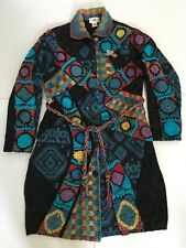 Abrigo Chaqueta Para Mujer Sandy Starkman Multicolor Bohemio Azteca Crochet Talla Pequeña segunda mano  Embacar hacia Argentina