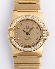 Omega Constellation relógio feminino 18k com mostrador e moldura de diamante e pulseira 18k! comprar usado  Enviando para Brazil