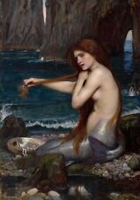 art mermaid canvas for sale  Amesbury