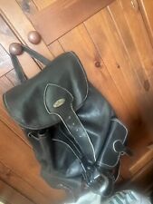 Black leather backpack for sale  PETERBOROUGH