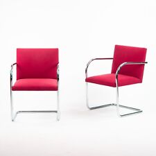 Conjuntos de cadeiras originais Knoll Mies Van Der Rohe Brno tecido vermelho disponíveis anos 2000 2k MSRP, usado comprar usado  Enviando para Brazil