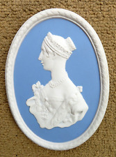 VINTAGE WEDGWOOD JASPERWARE PORTRAIT MEDALLION OF A YOUNG QUEEN VICTORIA C1975 for sale  Shipping to South Africa