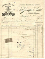 Limoges facture 1892.laffargue d'occasion  Villenave-d'Ornon