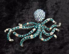 Octopus brooch rhinestones for sale  PUDSEY