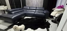 blue leather sofa for sale  COVENTRY