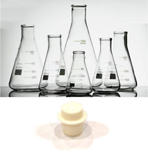 Rocwing DISCOUNTED Boro 3.3 Glass Conical Flask + Silicone Lid Graduated B GRADE, used for sale  Shipping to South Africa