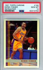 1997 1998 TOPPS CHROME "REFRACTOR GOLD #182 DEREK FISHER PSA 10 GEM MINT POP 1/1, używany na sprzedaż  Wysyłka do Poland