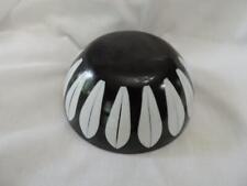 VINTAGE RETRO MCM CATHERINE HOLME ENAMEL LOTUS BOWL~BLACK~4", used for sale  Shipping to South Africa