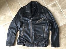 zara mens leather jacket for sale  NOTTINGHAM