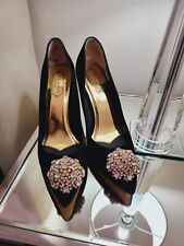 Ted Baker London 'Peetch' Black Suede Pointy Toe Pump Womens Size 40 UK 7, used for sale  Shipping to South Africa
