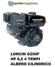 Motore scoppio benzina LONCIN 4 tempi HP 6,5 albero cilindrico cilindrata 196cc usato  Mesagne