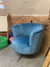 Velvet swivel armchair for sale  ATHERSTONE